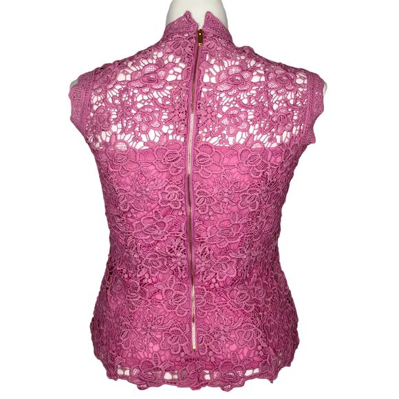 Nanette Nanette Lepore Chateau Rose Lace Tank Top - Size Medium - Picture 7 of 10